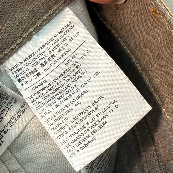 Levi's 501XX Brown Straight Leg Button Fly Denim Jeans - Men's W34 L32 - Picture 3 of 9